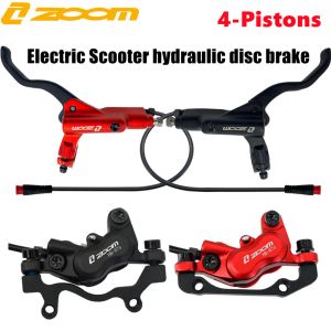 ACCESSOIRES ZOOM 4PISTONS SCOOTER SCOOTER HYDRAULIC DISC FREAT POWER OFF OFF CILIER ESCOOTER ESCOOTER DISC FRAKE POUR ZERO 10X 11X KUGOO G1