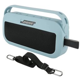 Accessoires Couverture de boîtier en silicone Zoprore pour Bose Soundlink Flex Bluetooth En haut-parleur de voyage Protecteur de transport avec poignée Antidust