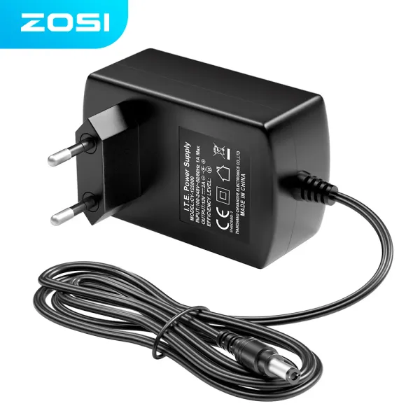 Accesorios Zosi DC 12V 2A Adaptador de alimentación 12V Convertidor profesional de seguridad Adaptador de la UE para CCTV Camera CCTV Sistema