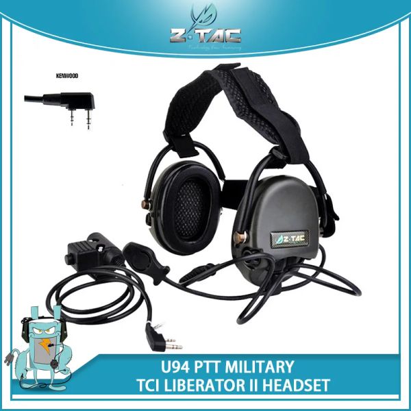 Accessoires ZTAC Tactical AirSoft Accesorios Headset TCI Liberator II Neckot avec casque de chasse Softair U94Midland PTT Protecteur d'oreille