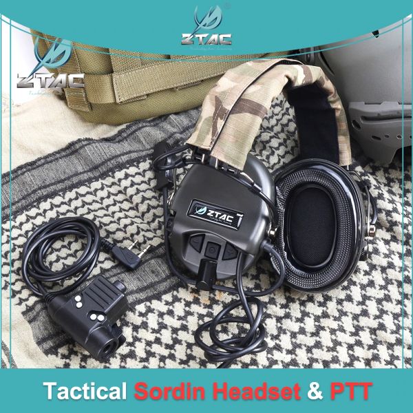 Accessoires ZTAC Tactical Sordin Casphones U94 PTT PIRMULATION PIRMULAGE ANNULLAGE CASSE TACTIQUE AIRSOFT AIRSOFT