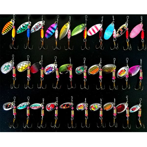 Accessoires Zwicke 30pcs Spinner Fishing Lere Kit Metal Sequin Spoon Bait Bait Fishing Wobblers Set Fishing Tackle Isca Atificial Lure Pesca