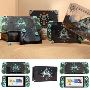 Ensembles d'accessoires Étui rigide pour chargeur de station d'accueil TV Protecteur de coque en cristal pour Nintendo Switch NS Oled Joy-Con TPU Poignée souple Couvercle de capuchon de bâton de pouce 230925