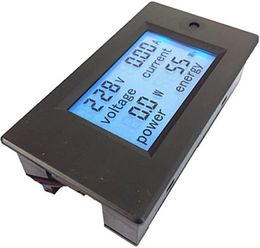 Compteur d'énergie précis tension courant puissance 80-260V/20A voltmètre ca ampèremètre rétroéclairage bleu fonction d'alarme de surcharge