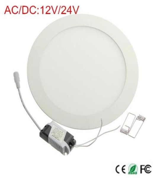 ACDC 12V 24V Downlight LED 3W 4W 6W 9W 12W 15W 25W Plafond LED Grille encastrée Downlight Round Pannel Light 7208450