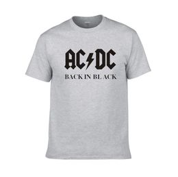 ACDC Band Rock Tshirt Men Women039s ACDC Black Letter Tshirts Graphic Tshirts Hip Hop Rap Musique à manches courtes Tops Tee Shirt9496697