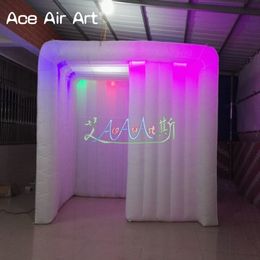 Ace Air Art bood 3MLX3MWX2.4MH Wit opblaasbare fotocabine Kubus opblaasbare kubieke partij voor Santiago