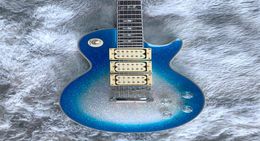 Ace Frehley Guitar Humbucker Pickups Rosewoodboard Finderboard Mahogany Body Silverblue Burst Guitar Electric8864035