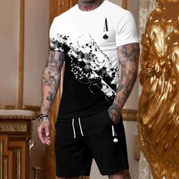 ACE Graphic Tshirts Shorts Sets Musical Note Mens 3D Mens Casual Track Sportsuits de manga corta Camiseta Conjunto de pantalones Man trajes 240416
