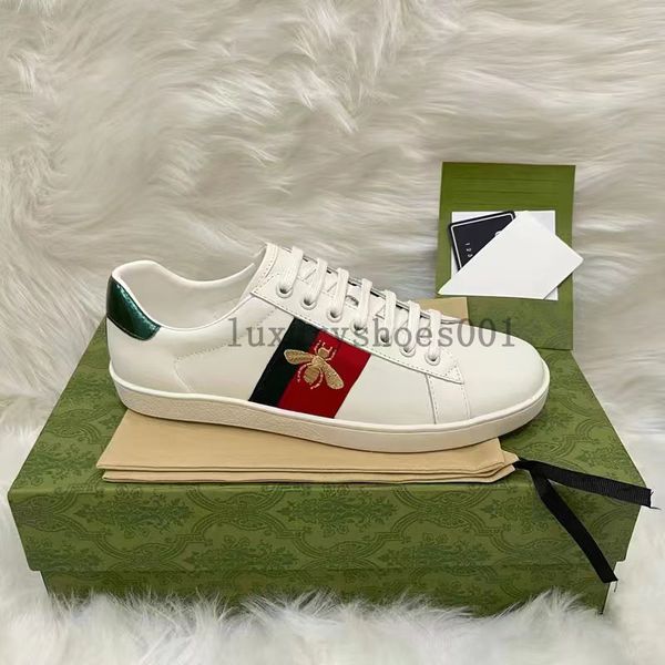 Ace Sneakers Designer Bee Low Casual Shoe Sports Trainers Snake Tiger Broidered White Green Stripes Jogging Femme Merveilleux Zapato Ryhton Screenner Board 3.20 02