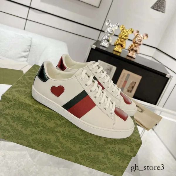 Ace baskets Designer Bee Low Casual Shoe Sports Trainers Snake Tiger Broidered White Green Stripes Jogging Zapato Ryhton Screener Board avec boîte 815