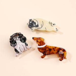 Acetate Cute Animal Girl Hair Claw Shiba inu Shark Clip Fashion Charles spaniel Dog Cat Hairpin for Women Accessories