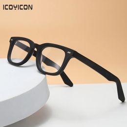 Acetat Brille Quadratisch Vollformat Brillen Männer Frauen Einfache Matte Mode Brille Optische Verordnung Brillen BOA1182 240110