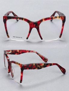 Acétate de lunettes carrées Cadre Retro Half Rim Prescription Lens Optical Eyewear Brand Designer Antifatigue Reading Eyeglasss Sungl5540475