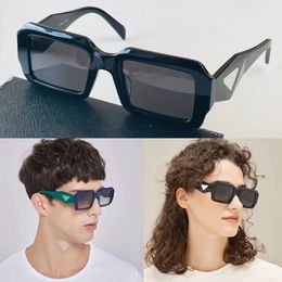 Acetaat zonnebril met een oversized geometrische ontwerpbinding zwarte bril pr81ws vrouwen merk zonnebril mannen superster celebrity zomer mode feest zonnebril