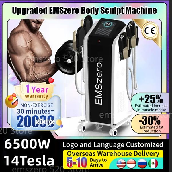 Atteignez le corps de vos rêves avec EMSZero 2023 : RF DLS-EMSLIM Neo Machine EMS-culpt Stimulation musculaire 14 Tesla Power Slimming Fat Reductio 6500W Réduction de la cellulite