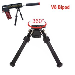 Empuñadura delantera ACI Atlas Bipod BT10 V8 con montaje de liberación rápida, agarre de nailon, soporte para Paintball Airsoft, adaptador de riel de 20mm