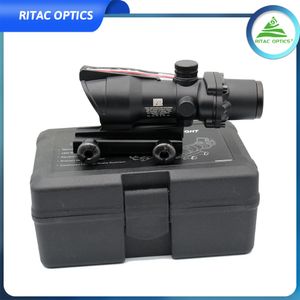 Trijicon Scope ACOG 4X32 Estilo Fibra Óptica Real Vista Iluminada Roja o Verde