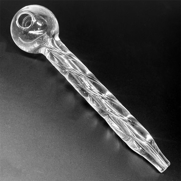 ACOOK 13cm Glass Oil Burner Pipe Mini Thick Pyrex Smoking Pipes Clear Test Straw Tube Burners para agua Bong Accesorios