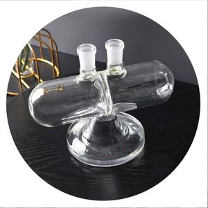 ACOOK 14mm Femelle Joint Verre Bongs D'eau Tuyau Dab Plate-forme Pétrolière Infinity Cascade Bong En Verre Conception Unique Gravité Inversible Avec Bol