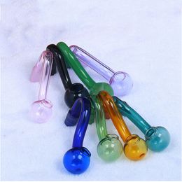 ACOOK PIPE DE BURNEUR D'HUILE DE VERRE DE MEILLEUR de qualité 10 mm 14 mm 18 mm mâle Femelle Pyrex Brûleur d'huile transparente Courbe d'eau pour fumer des bongs d'eau