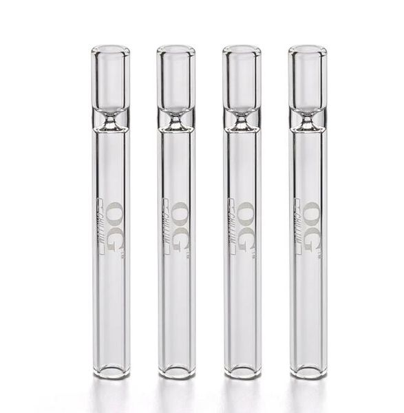 ACOOK OG Glass Pipe 4.2 pulgadas Cigarette Bat Glass Oil Burner Pipe Smoke Pipe One Hitter Bat Cigarette Filter Pipes accesorio de humo para venta al por mayor