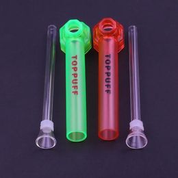 ACOOK Toppuff Top Puff Pour Voyage Verre Bongs D'eau Pour Le Tabac 160MM Acrylique Brûleur À Huile Pipe Bongs D'eau Acrylique Fumer Des Conduites D'eau