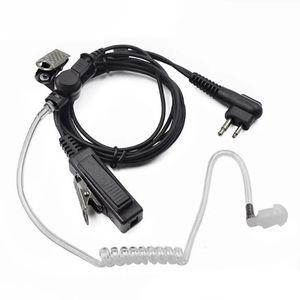 Akoestische luchtbuis oortelefoon headset voor walkie talkie m k kop oortelefoons universele luchtkanaal transparante dikke draad headset oordop voor intercom ic-v8 f3 v80 82 85 a4