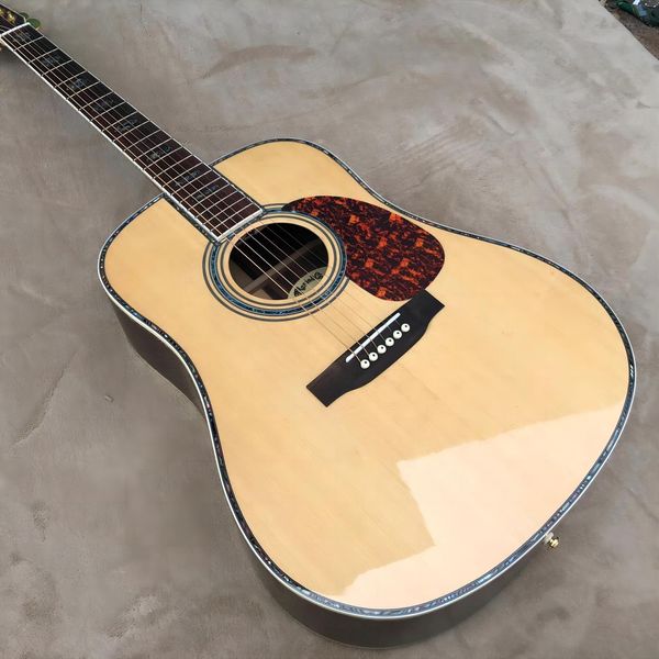 Guitare acoustique, 41 '' 45 D 20 frettes Perle Incrust WithEqtopsolid Spruce, Rose Wood sur le côté 258