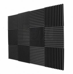 Akoestische panelen schuimtechnische spons wiggen 1 inch x 12 inch x 12inch 12 pack geluidsisolatie panelen 7LTU3167825