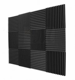 Akoestische panelen schuimtechnische spons wiggen 1 inch x 12 inch x 12inch 12 pack geluidsisolatie panelen ICUB8147210