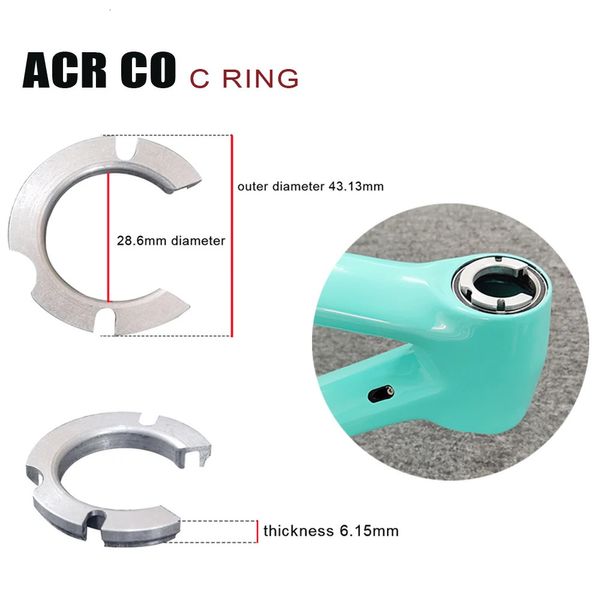 ACR CO-auriculares aerodinámicos para bicicleta de carretera, junta superior de anillo C, accesorios para lavadora de bicicleta de 286mm, juego de cuencos, espaciador de grupo 240118