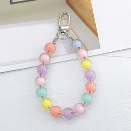 Perles acryliques Keychains Colon Color Perle Lanyards Écouteur Chaîne de téléphone mobile Prendans Bijoux Diy Bijoux Accessoires