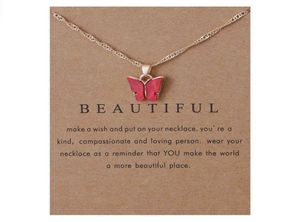 Acrylique papillon pendentif collier constellation alliage pendentif collier chaîne bijoux carte-cadeau pour women4900436