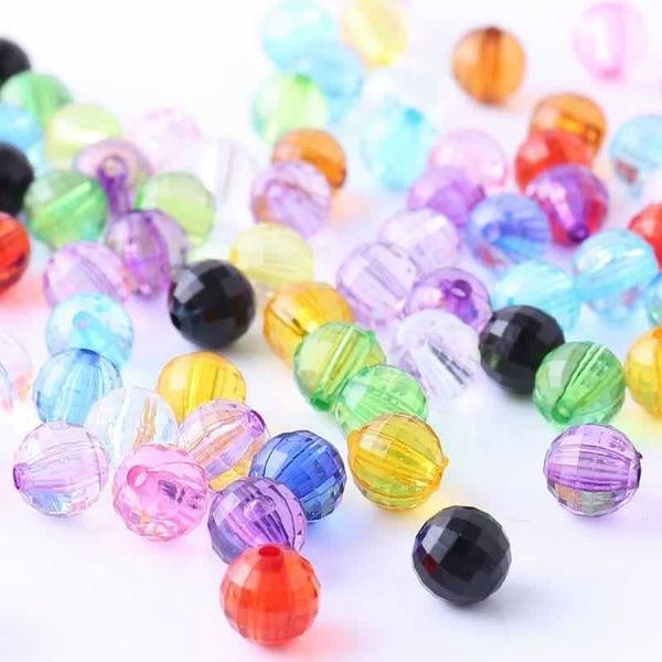 Perles de charme en acrylique pour bracelet à bricoler soi-même collier fabrication de bijoux couleurs mélangées prix de gros