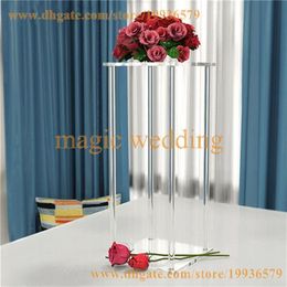 Support de fleur carré en acrylique transparent, pièce maîtresse de décoration de Table pour événement de mariage, 286L