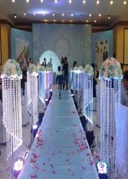 Centro de mesa de boda de cristal acrílico Centro de mesa de 110 cm de altura para fiestas de boda de altura Roads7522079