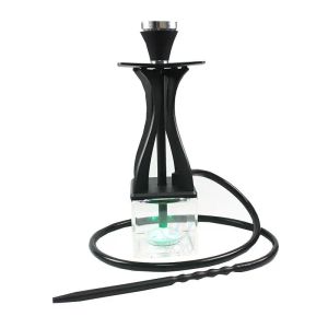 Acrylique Hookah Shisha Set Water Pipe avec LED Light Narguile tuyau de charbon de taille petite taille Sheesha Chicha Party Artefact ACCESSOIRES