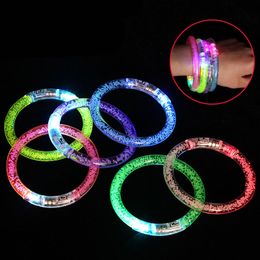 Knipperende armband LED verlicht speelgoed Acryl -armbanden Led Rave Toys Evening Party Supplies Decoratieve rekwisieten