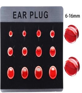 Tunneaux de chair en acrylique Liquide Eart Piercing Gauge de boucle d'oreille Expanneur double évolution éloigné Bijoux de corps 60pcs 616mm4532890