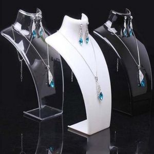 Mannequin en acrylique, présentoir de bijoux, boucles d'oreilles, pendentifs, colliers, modèle, support pour cadeau, lot de 2 pièces, DS13222j