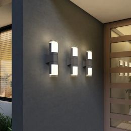 Acrylique moderne à LED minimaliste lumière étanche IP65 7W 14W lampe murale à LED extérieure intérieure pour l'éclairage de rue du jardin