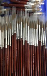 Acryl nagelborstel Ronde SHARP 12141618202222 Hoge kwaliteit Kolinsky Sable Pen met rode houten handgreep voor professioneel schilderen8648032