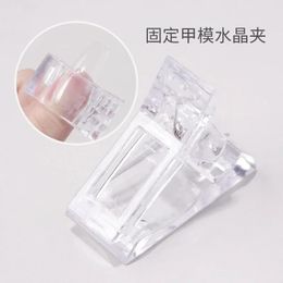 Clip de uñas acrílicas gel transparente puntas de construcción rápida clips de esmalte de uñas de dedo