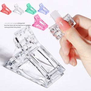 Acrylic Nail Clip Transparent Gel Quick Building Tips Clips Finger Nail Polish Extension UV Clamps Manicure Art Builder Tools