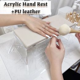 Acryl nagel handsteun PU-leer nagel manicure tafel handsteun voor nagels standaard voor manicure rust hoofd pour onglerie 240304