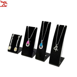 Acrylic Ketting Sieraden Display Houder Oorbel Hanger Stud Sieraden Tentoonstelling Plank Wit Zwart Duidelijke Sieraden L Vorm Stand