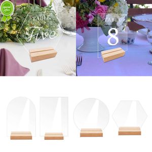 Plaatskaarten van acryl met houder Blank Clear Table Sign Seat Card Name Table Number Card For Birthday Party Decoration Sign