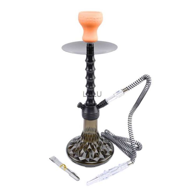 Plastique acrylique Cachimba Shisha Hooakh Pipe Narguile Pipa Chicha Accessoires pour fumeurs avec tuyau Flavor Bowl Pinces à charbon HKD230809