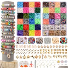 Acryl Plastic Lucite 10000 stks/doos 6Mm Klei Armband Kralen Voor Sieraden Maken Kit Platte Ronde Polymeer Heishi Diy Handgemaakte Accessoires Dhcl0